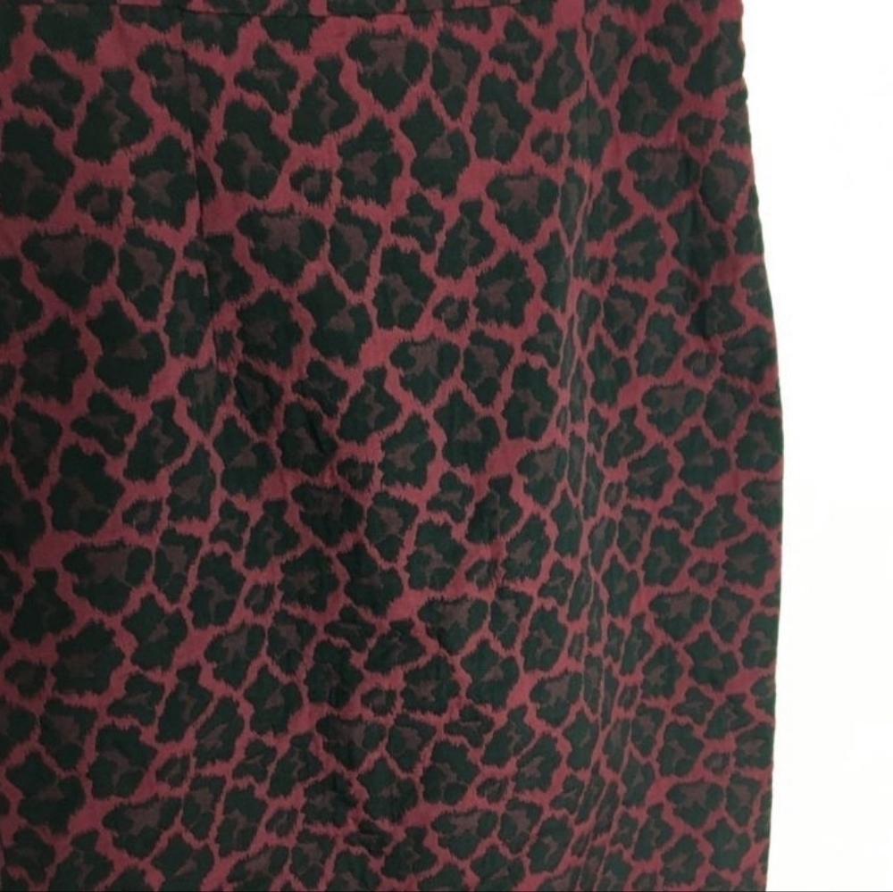 Stunning Anne Klein Maroon Leopard Print Dress, 14 - Picture 6 of 8